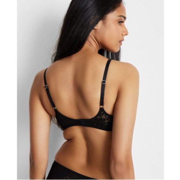 State of Day Women's Mesh Lace Bralette, Deep Black, NWT - Picture 4 of 4